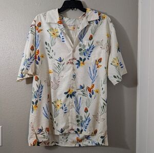Tommy Bahama Floral Print Men's Shirt Silk Blend
